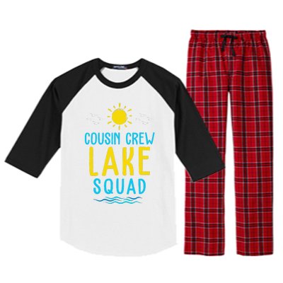 Cousin Crew Lake Squad Summer Vacation Family Matching Raglan Sleeve Pajama Set