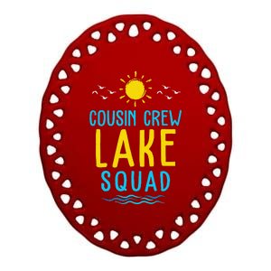 Cousin Crew Lake Squad Summer Vacation Family Matching Ceramic Oval Ornament