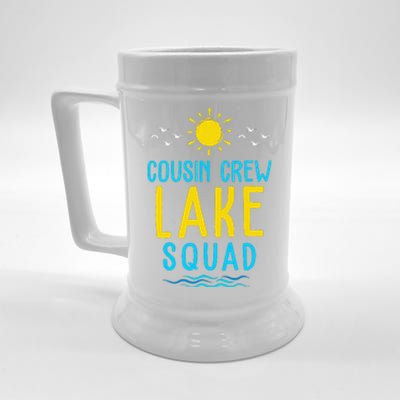 Cousin Crew Lake Squad Summer Vacation Family Matching Beer Stein