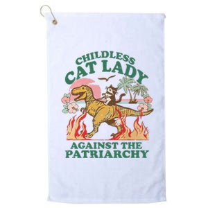 Childless Cat Lady Against The Patriarchy Kamala Harris 2024 Platinum Collection Golf Towel