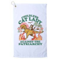 Childless Cat Lady Against The Patriarchy Kamala Harris 2024 Platinum Collection Golf Towel