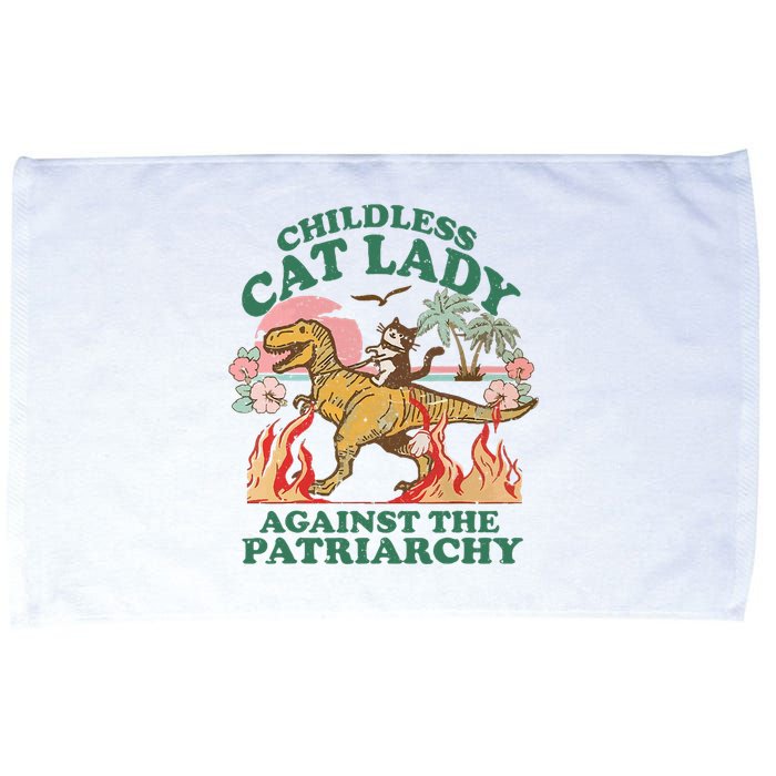 Childless Cat Lady Against The Patriarchy Kamala Harris 2024 Microfiber Hand Towel