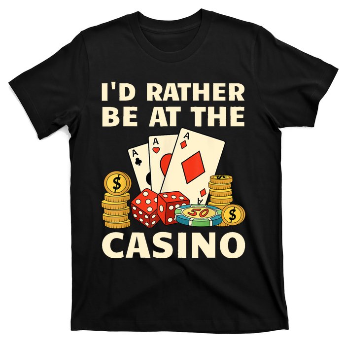 Cool Casino Lover Art For Women Casino Gambling Gambler T-Shirt