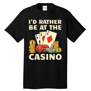 Cool Casino Lover Art For Women Casino Gambling Gambler Tall T-Shirt