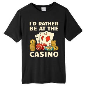 Cool Casino Lover Art For Women Casino Gambling Gambler Tall Fusion ChromaSoft Performance T-Shirt