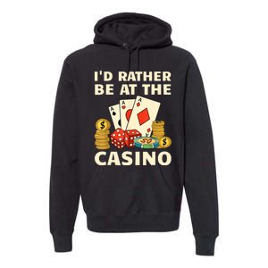 Cool Casino Lover Art For Women Casino Gambling Gambler Premium Hoodie