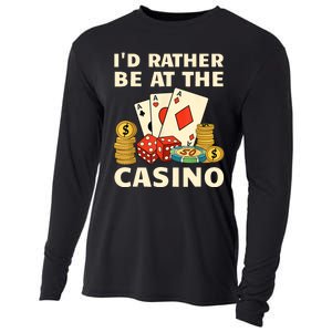 Cool Casino Lover Art For Women Casino Gambling Gambler Cooling Performance Long Sleeve Crew