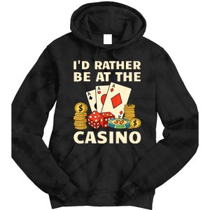 Cool Casino Lover Art For Women Casino Gambling Gambler Tie Dye Hoodie