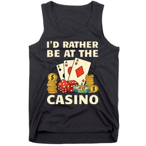 Cool Casino Lover Art For Women Casino Gambling Gambler Tank Top