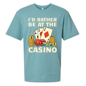 Cool Casino Lover Art For Women Casino Gambling Gambler Sueded Cloud Jersey T-Shirt