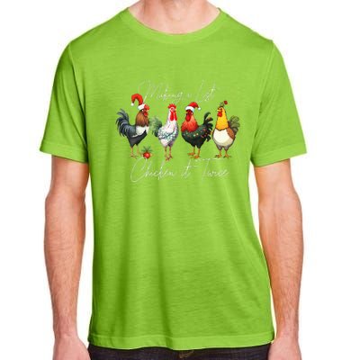 Christmas Chicken Lover Xmas Santa Hat Light  Adult ChromaSoft Performance T-Shirt