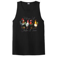 Christmas Chicken Lover Xmas Santa Hat Light  PosiCharge Competitor Tank