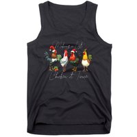 Christmas Chicken Lover Xmas Santa Hat Light  Tank Top