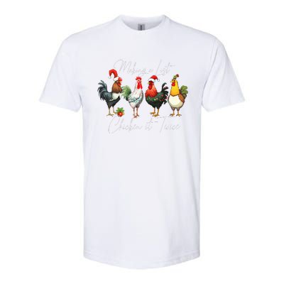 Christmas Chicken Lover Xmas Santa Hat Light  Softstyle CVC T-Shirt