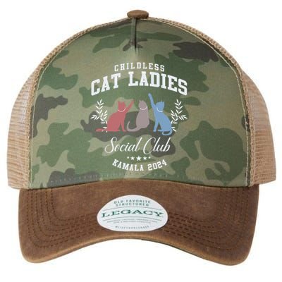 Childless Cat Ladies Social Club Voting Kamala Election 2024 Legacy Tie Dye Trucker Hat