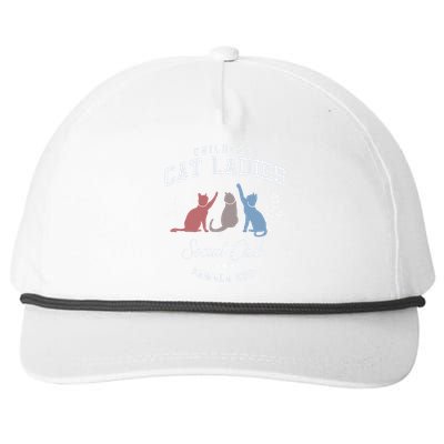 Childless Cat Ladies Social Club Voting Kamala Election 2024 Snapback Five-Panel Rope Hat