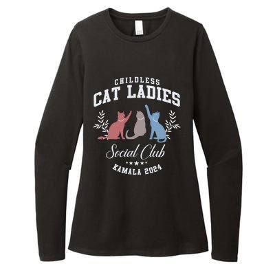 Childless Cat Ladies Social Club Voting Kamala Election 2024 Womens CVC Long Sleeve Shirt