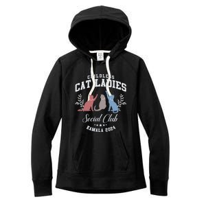 Childless Cat Ladies Social Club Voting Kamala Election 2024 Women's Fleece Hoodie