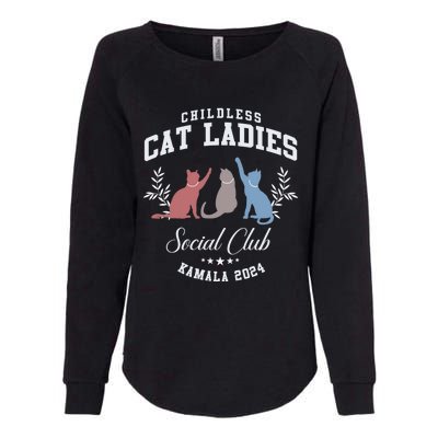 Childless Cat Ladies Social Club Voting Kamala Election 2024 Womens California Wash Sweatshirt