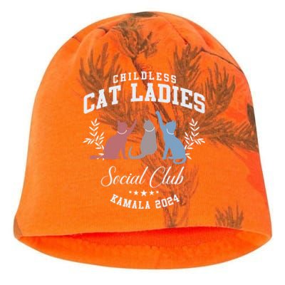 Childless Cat Ladies Social Club Voting Kamala Election 2024 Kati - Camo Knit Beanie