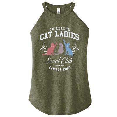 Childless Cat Ladies Social Club Voting Kamala Election 2024 Women's Perfect Tri Rocker Tank