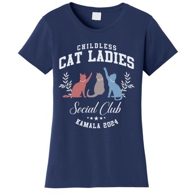 Childless Cat Ladies Social Club Voting Kamala Election 2024 Women's T-Shirt