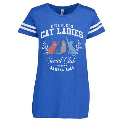 Childless Cat Ladies Social Club Voting Kamala Election 2024 Enza Ladies Jersey Football T-Shirt