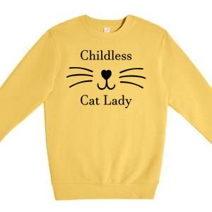 Childless Cat Lady Kamala Harris Premium Crewneck Sweatshirt