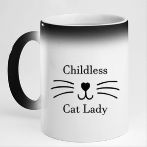 Childless Cat Lady Kamala Harris 11oz Black Color Changing Mug