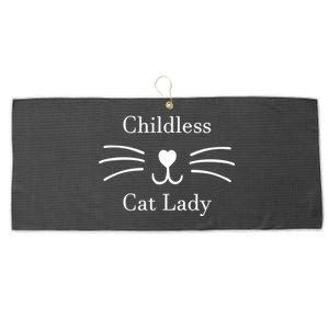 Childless Cat Lady Kamala Harris Large Microfiber Waffle Golf Towel