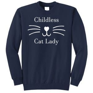 Childless Cat Lady Kamala Harris Tall Sweatshirt