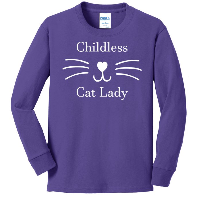 Childless Cat Lady Kamala Harris Kids Long Sleeve Shirt