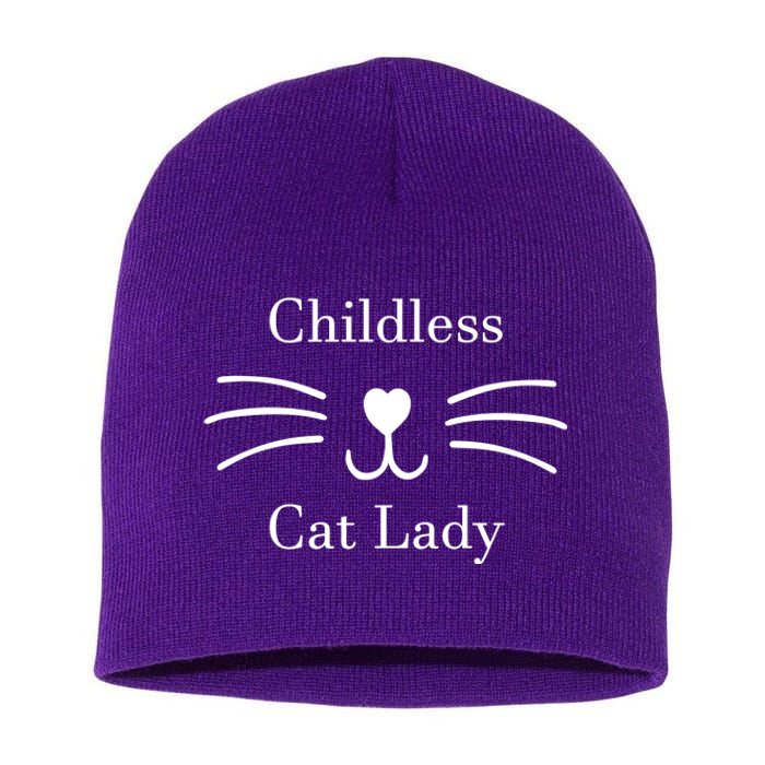 Childless Cat Lady Kamala Harris Short Acrylic Beanie