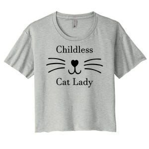 Childless Cat Lady Kamala Harris Women's Crop Top Tee