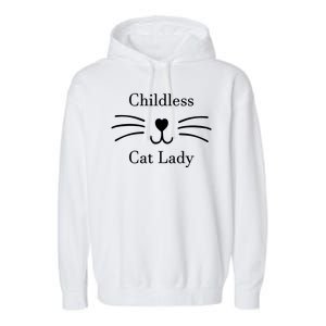 Childless Cat Lady Kamala Harris Garment-Dyed Fleece Hoodie