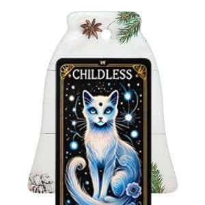 Childless Cat Lady Tarot Card Gift Ceramic Bell Ornament