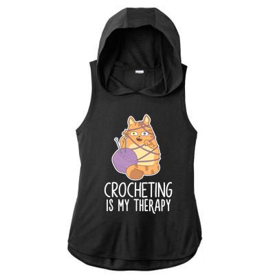 Crocheting Cat Lover Yarn Sewing Knitting Lover Great Gift Ladies PosiCharge Tri-Blend Wicking Draft Hoodie Tank