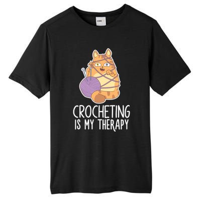 Crocheting Cat Lover Yarn Sewing Knitting Lover Great Gift Tall Fusion ChromaSoft Performance T-Shirt