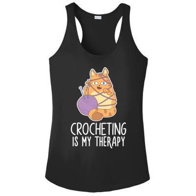 Crocheting Cat Lover Yarn Sewing Knitting Lover Great Gift Ladies PosiCharge Competitor Racerback Tank