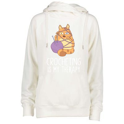 Crocheting Cat Lover Yarn Sewing Knitting Lover Great Gift Womens Funnel Neck Pullover Hood