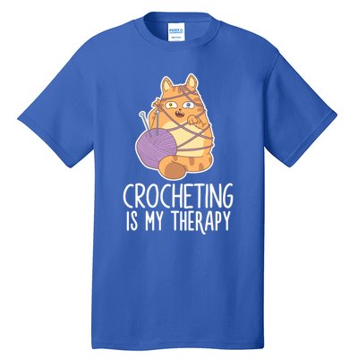 Crocheting Cat Lover Yarn Sewing Knitting Lover Great Gift Tall T-Shirt