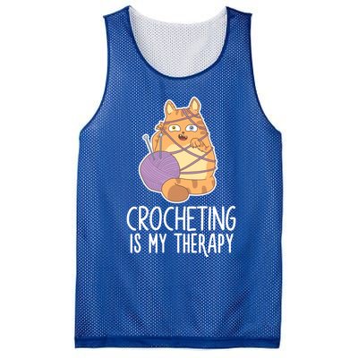 Crocheting Cat Lover Yarn Sewing Knitting Lover Great Gift Mesh Reversible Basketball Jersey Tank