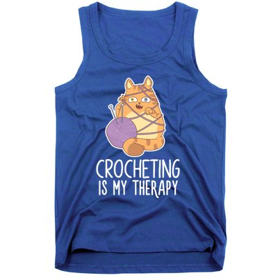 Crocheting Cat Lover Yarn Sewing Knitting Lover Great Gift Tank Top