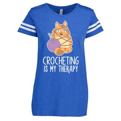 Crocheting Cat Lover Yarn Sewing Knitting Lover Great Gift Enza Ladies Jersey Football T-Shirt