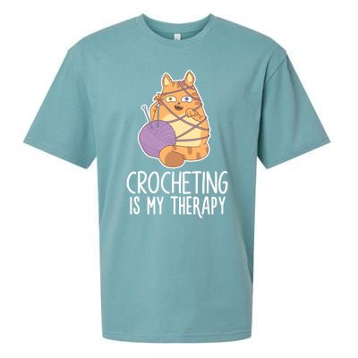 Crocheting Cat Lover Yarn Sewing Knitting Lover Great Gift Sueded Cloud Jersey T-Shirt