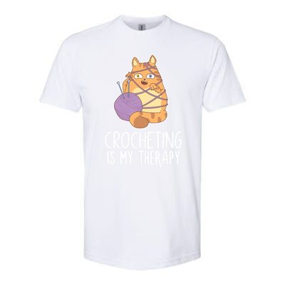 Crocheting Cat Lover Yarn Sewing Knitting Lover Great Gift Softstyle CVC T-Shirt