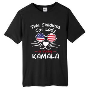 Childless Cat Lady Is Voting Kamala Tall Fusion ChromaSoft Performance T-Shirt