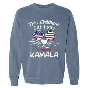 Childless Cat Lady Is Voting Kamala Garment-Dyed Sweatshirt