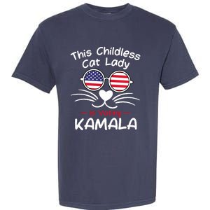 Childless Cat Lady Is Voting Kamala Garment-Dyed Heavyweight T-Shirt