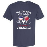 Childless Cat Lady Is Voting Kamala Garment-Dyed Heavyweight T-Shirt